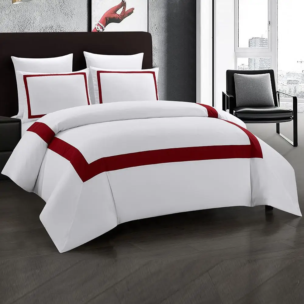Juego de ropa de cama doble, edredón de costura de lujo, juego de ropa de cama geométrica, 45 Uds., BE47001