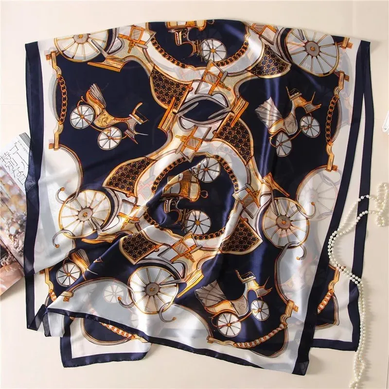 180*90cm Fashion Luxury Brand Summer Beach Soft  Silk Scarves Female Shawl Women Foulard Ladies Wrap Bandanna Muffler Muslim