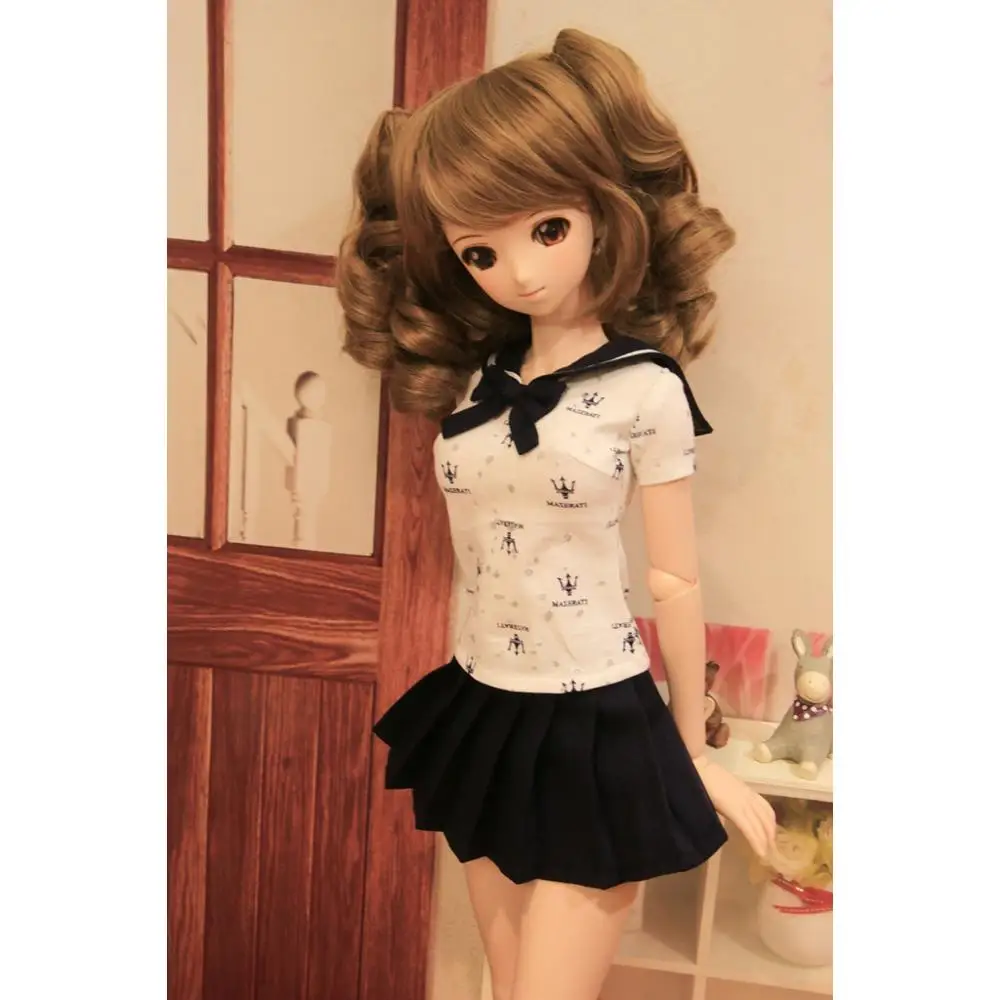 [wamami] 2PCS T-Shirt/Skirt For 1/3 1/4 1/6 SD17 DDL DDM SD AOD Female Dolls Dollfie Outfits