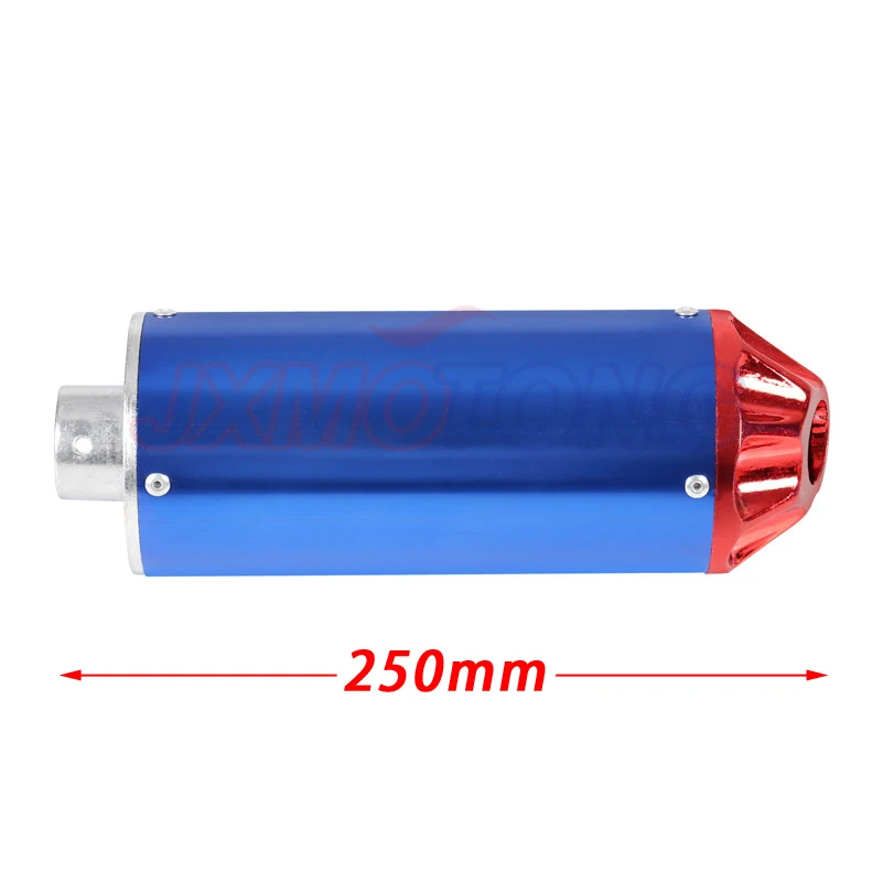 4 Color Universal Aluminum 28MM Motorcycle Exhaust Muffler Pipe Adjustable Silencer 2 Stroke For Street Scooter Motocross ATV