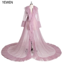 YEWEN-vestidos de novia transparentes para mujer, de Color marfil vestidos de novia, vestidos de noche de boda, vestidos de novia de talla grande, vestidos de novia de Color personalizados para sesión de fotos