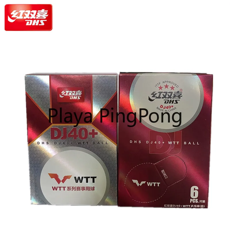 DHS DJ40+ 3-Star WTT ITTF 3 Star D40+ World Tour Table Tennis Ball Plastic ABS DHS Ping Pong Balls