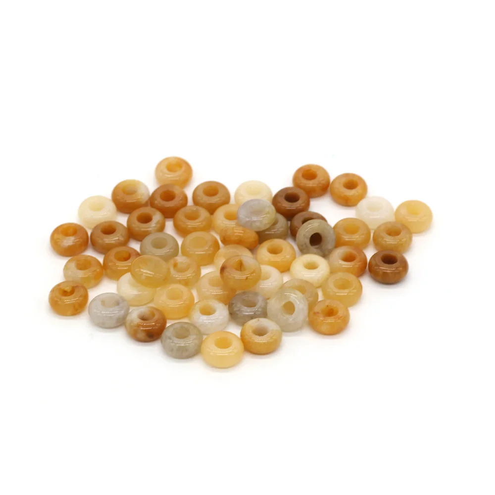 Großhandel 100 Stück Natursteinperlen, großes Loch, Abacus-Form, Agts-Steinperlen für die Herstellung von Schmuck, Halsketten, Loch 4 mm, Größe 5 x 10 mm – Detail 17