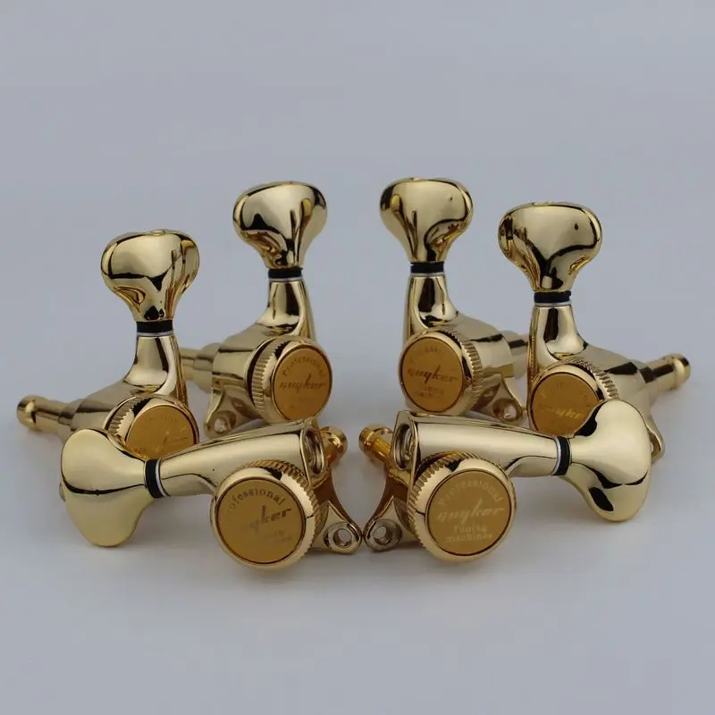 GUYKER Guitar Machine Heads Tuners Gold Locking String Tuning Key Pegs Tuners for LP, SG, TL Electric Guitars