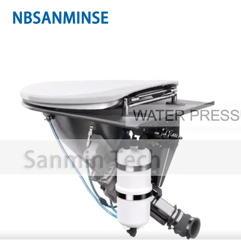 NBSANMINSE Air Pneumatic Toliet lower than 0.5Liter water Pressure Toliet for air plane truck bus train save water area