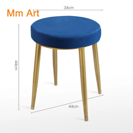 Dressing Stool Small round Stool Light Luxury Iron Fashion Nordic Creative Shoe Changing Stool Short Dining Stool