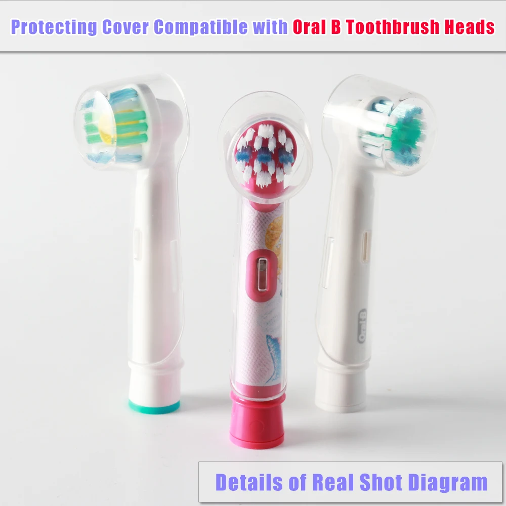 12 Pcs Reusable Toothbrush Head Covers for All Round Oral B Toothbrush Heads to Keep Healthy Clean and Storage in Home or Travel