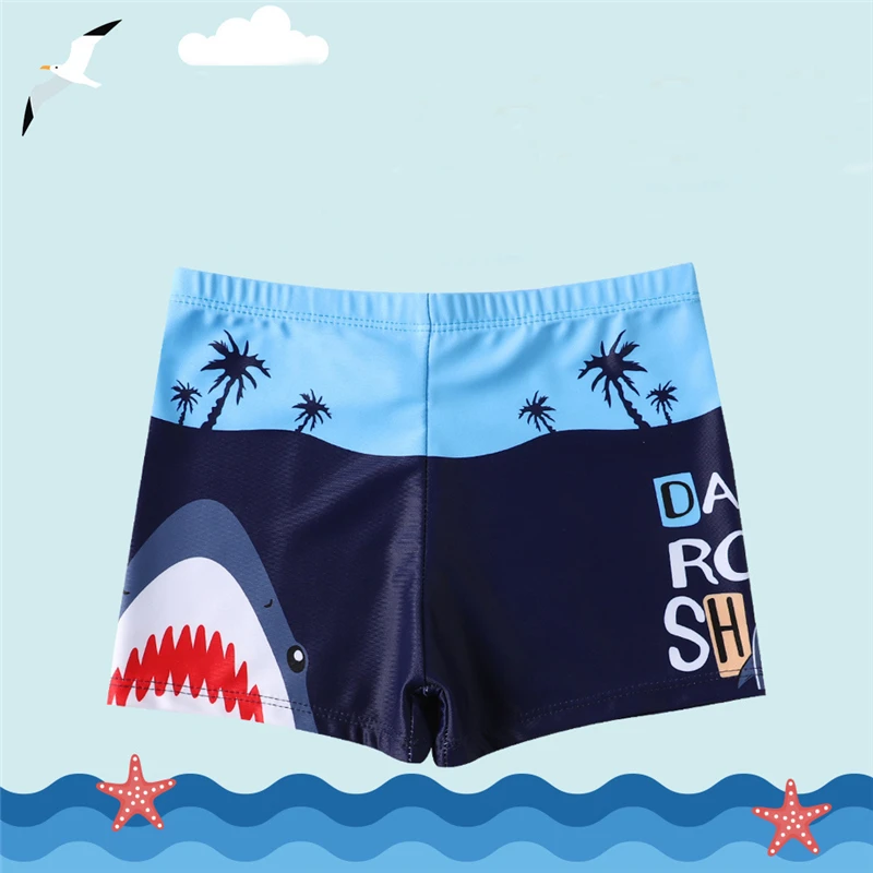 2024 Summer New Boys Swim Trunks Cap Cartoon Print Kids Beach Swimsuit Baby Swimming Suit Children Swimwear 0-10T Drop Shipping