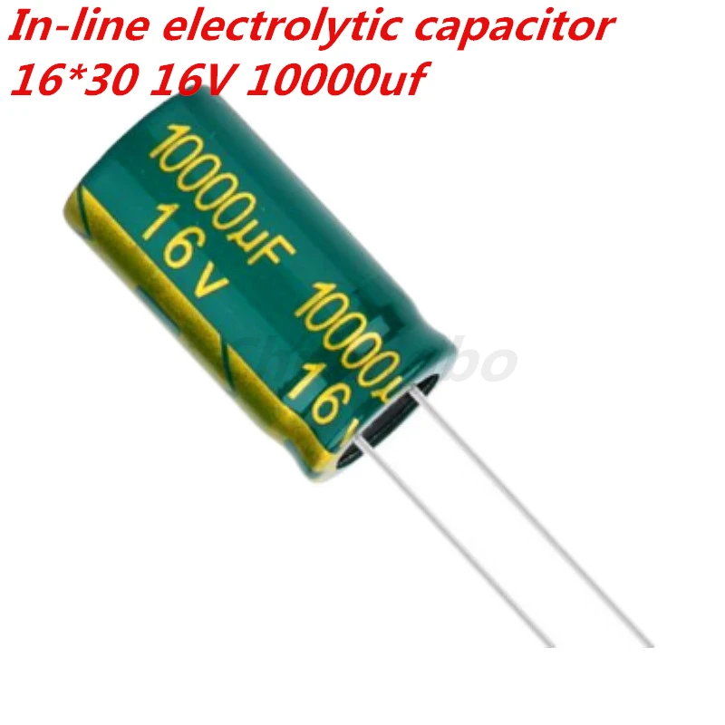 5pcs 16V10000UF 16V 10000UF 16 *30 Low ESR/Impedance high frequency aluminum electrolytic capacitor size 16*30 16V 10000uf