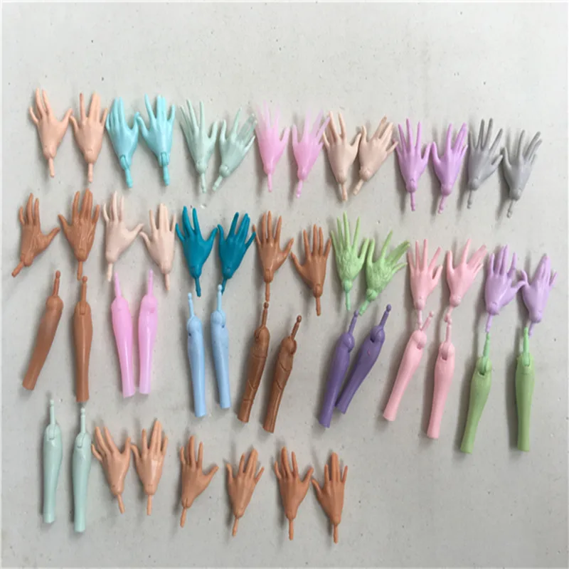 Monstering High Doll Original Replacement Hands Elbows Feet DIY Assembling Doll Accessories Green Black White Brown Doll Parts