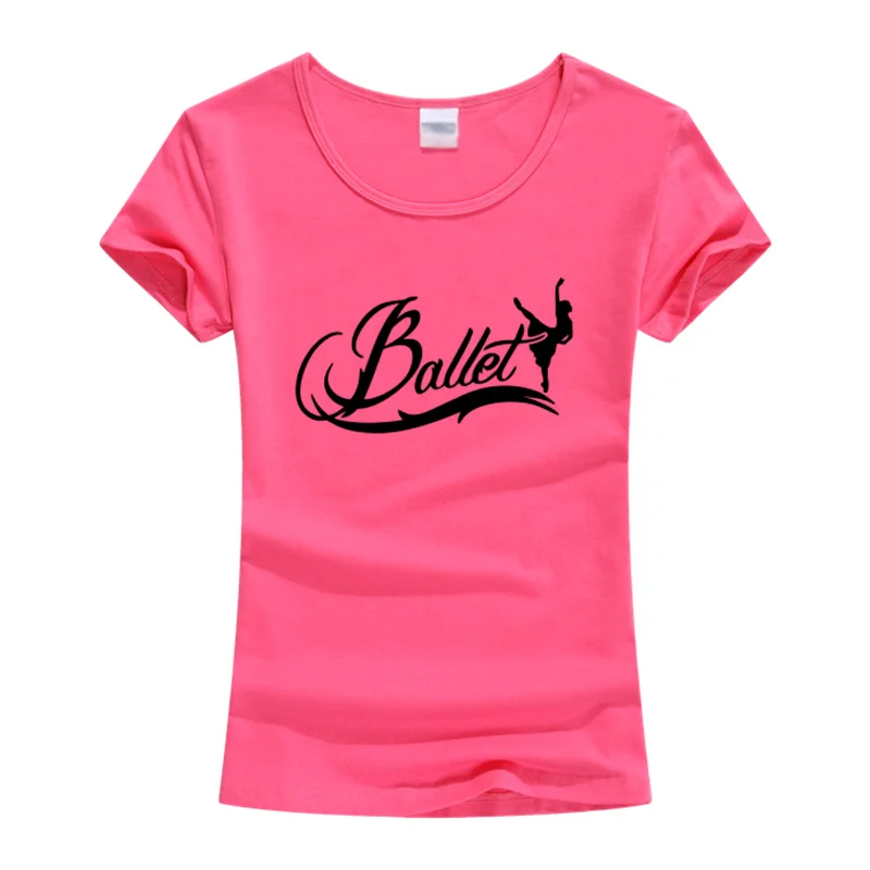 Ballet Ballerina Dance T-shirts Women Summer Fashion Harajuku Female Girl T Shirts Short Sleeve O-neck Lycra cotton Tops