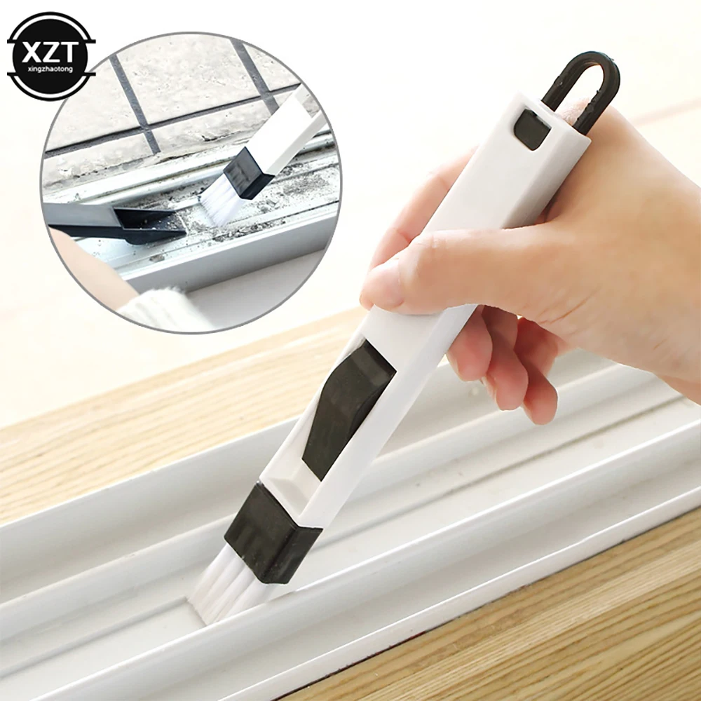 Pelle à poussière multifonctionnelle 2 en 1, outils informatiques, fenêtre, fente, livres, brosse, rainure de fenêtre, coin de clavier, piste de fenêtre