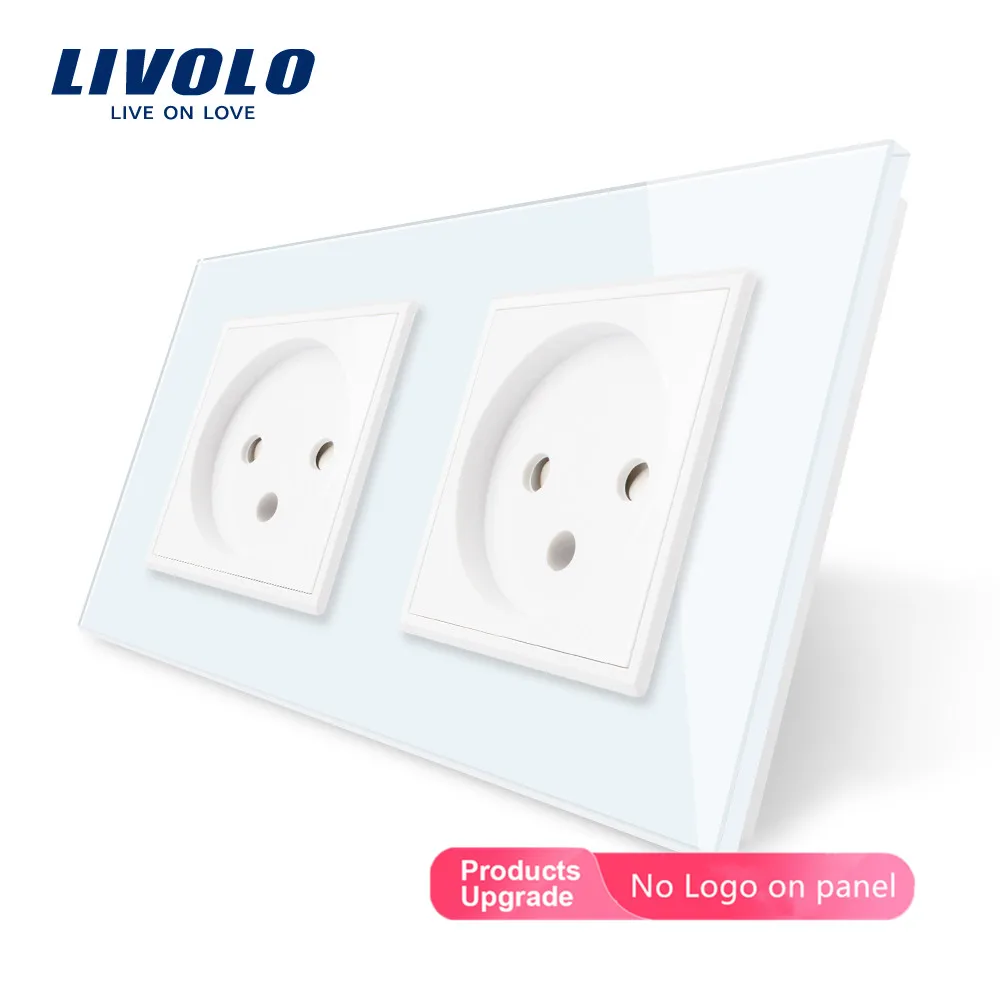 

Livolo Double Israel Power Socket, Glass Panel, AC 100~250V 16A Wall Electrical Sockets, VL-C7C2IL-11/12/13/15 for Smart Home