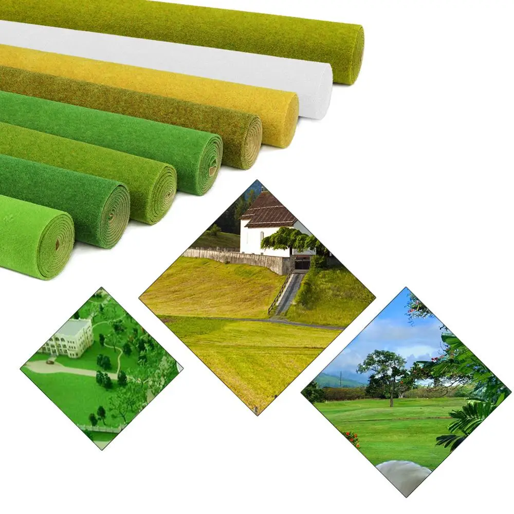 

Evemodel 0.4mX1m Grass Mat Model Green Artificial Lawns Turf Carpets for Architectural Model Scenery Train Layout HO O N scale