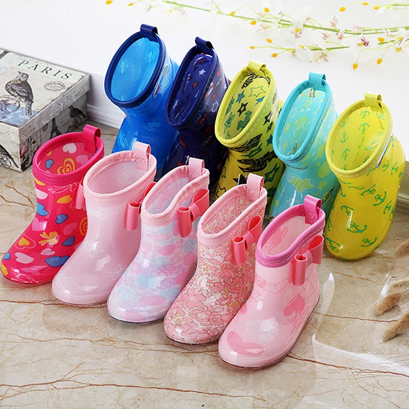 Kids Shoes New Fashion Classic Children's Shoes Pvc Rubber Kids Baby Cartoon Shoes Children's Water Shoes Waterproof Rain Boots