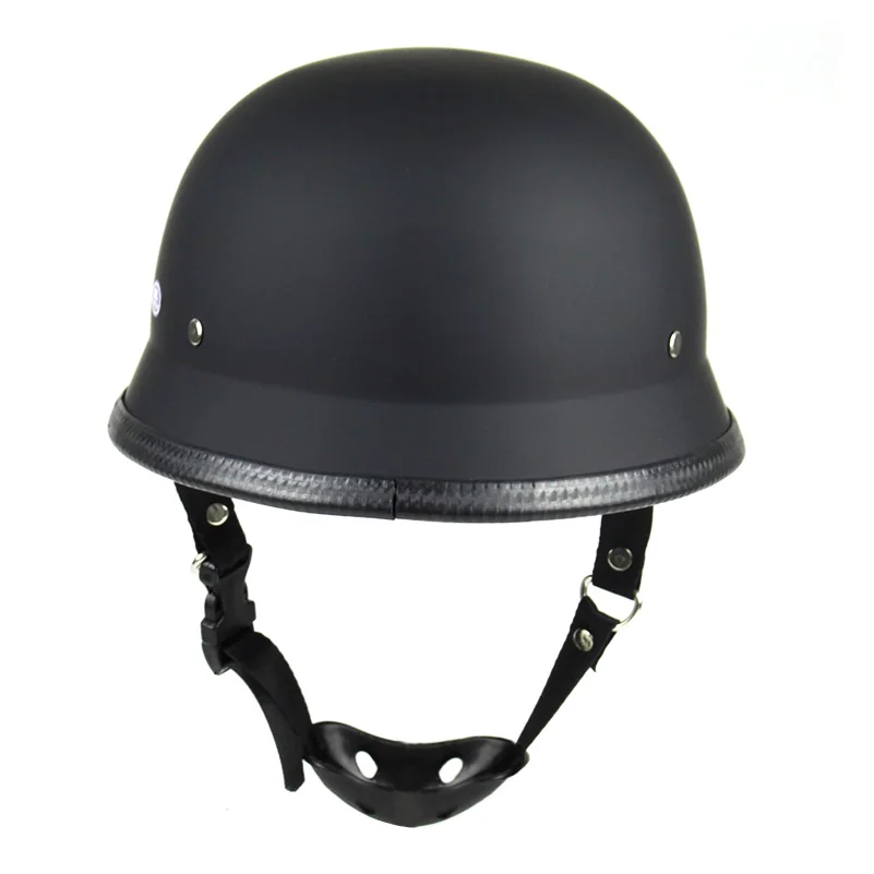 DOT Motorcycle Half Face Helmet  For vintage Half Face Helmet Retro German Chopper Cruiser Matte .