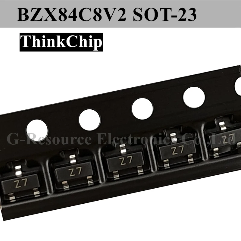 (100 قطعة) BZX84C8V2 SOT-23 SMD الجهد استقرت ديود 8.2 فولت (بمناسبة Z7)