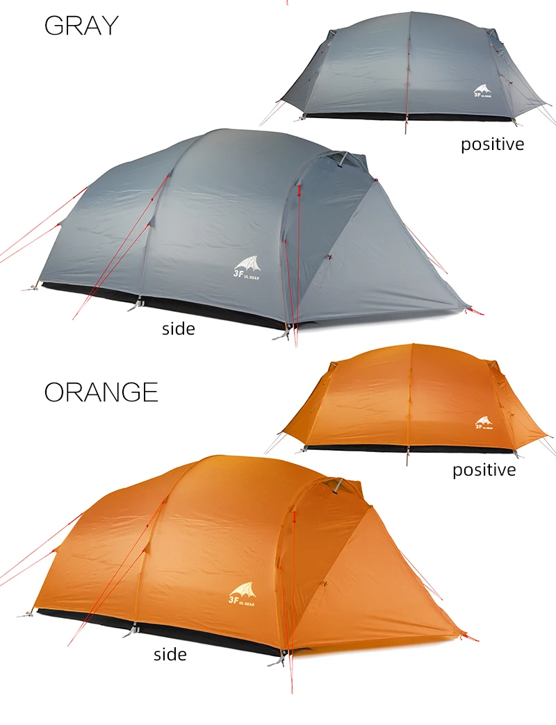 3F UL GETRIEBE Qingkong 4 Person 4 Saison 15D Camping Zelt Im Freien Ultraleicht Wandern Rucksack Jagd Wasserdichte Zelte – Detail 8