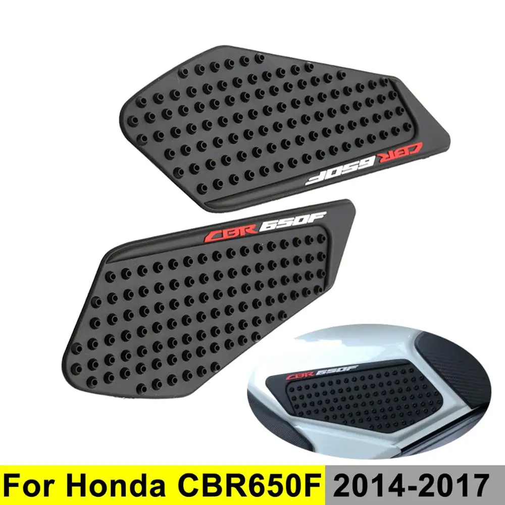 Motorfiets Carbon Fiber Tank Cover Pad Anti Slip Tank Pad Gas Knee Grip Tractie Sticker Voor Honda CBR650F CB650F 2014-2017