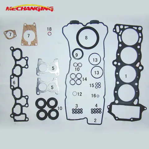 GA16DE Automotive Spare Parts Engine Parts Overhaul Package Full Set For NISSAN SUNNY/NX COUPE B13 16V Engine Gasket Mwchanging