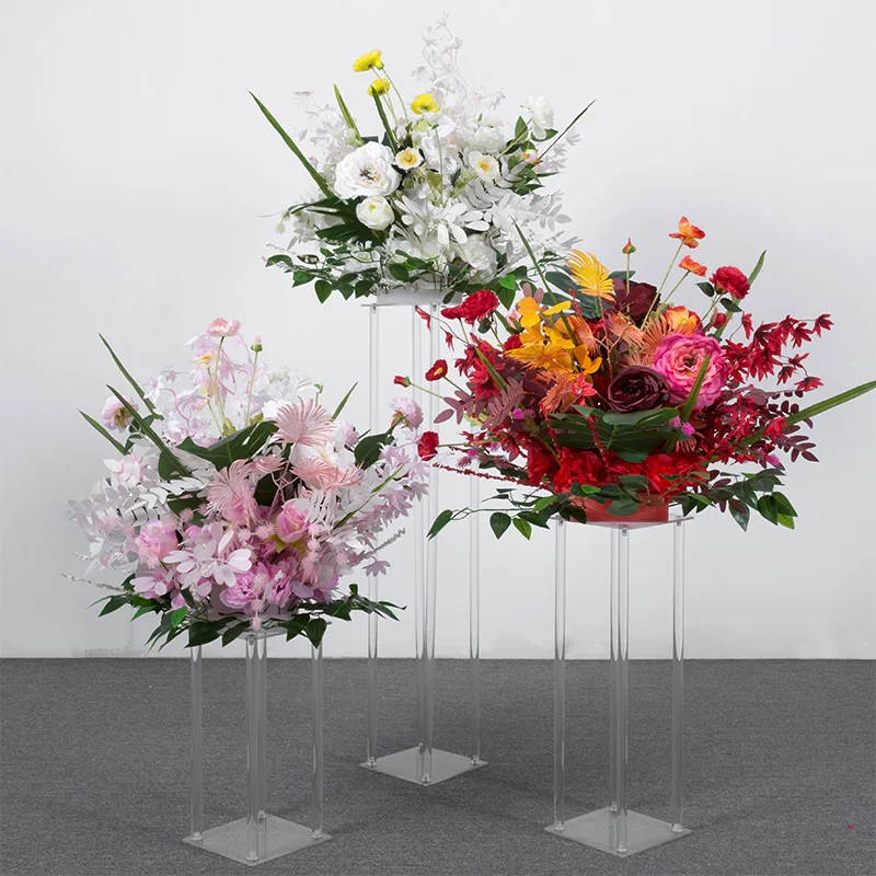 Flower Rack 40/ 60 /80 /100 CM Tall Acrylic Crystal Wedding Road Lead Wedding Centerpiece Event Party Decoration