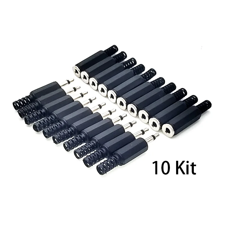 10 Kit3.5mm male headphone audio plug headphone repair female jack connector single dual channel/stereo connector headphone jack