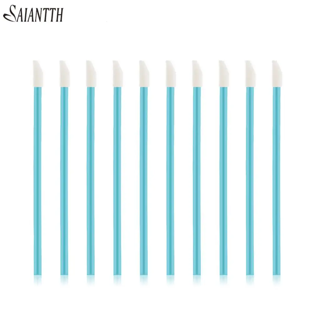 Saiantth 50pcs/lot eyelashes Makeup Brushes Eyeliner Lip Brush Beauty Tools Disposable eyelash brush 10cm beauty make up fiber