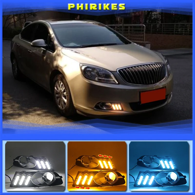 

2PCS LED Daytime Light Running Light DRL Front Fog Lamp Day Light For Buick Excelle GT 2010-2013 Auto