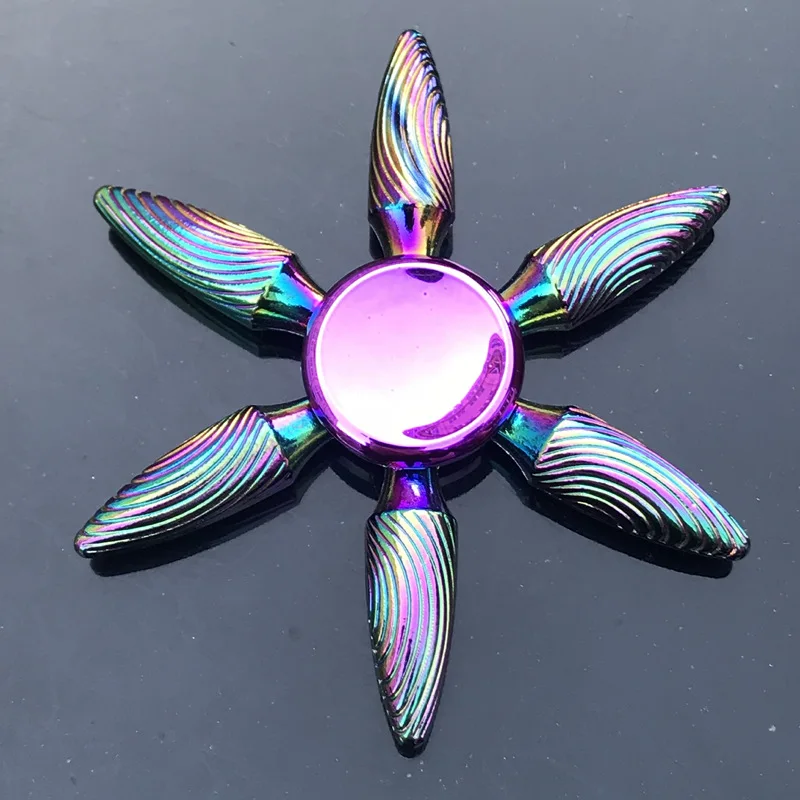 1 pezzi Tri Spinner modello 60-65MM Spinner dito ansia sollievo Stress dito giroscopio R188 cuscinetto ragno metallo Spinner mano