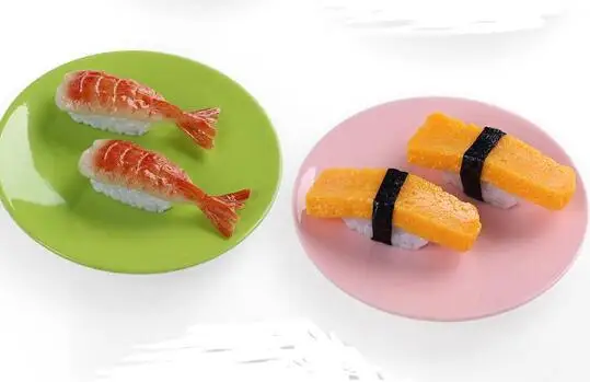 Japan Food Sushi Melamine Dish Rotary Sushi Plate Round Colorful Conveyor Belt Sushi Serving Plates