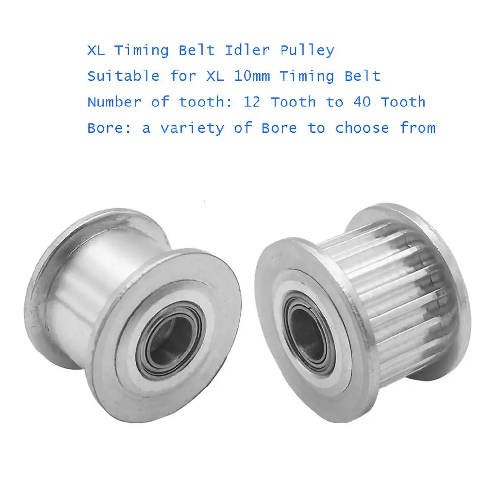 

1Pcs 12-20 Teeth XL Aluminum Idler Timing Pulley With/Without Tooth Slot Width 11mm Bore 3-15mm For 10mm Belt DIY 3D Printer