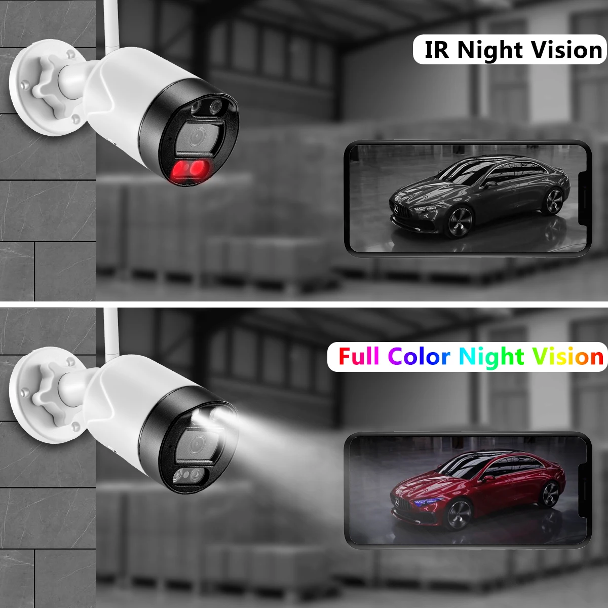 Gadinan Wifi IP Camera Outdoor Waterproof Security Protection Wireless CCTV Color Night Vision Two-Way Audio Video Surveillance