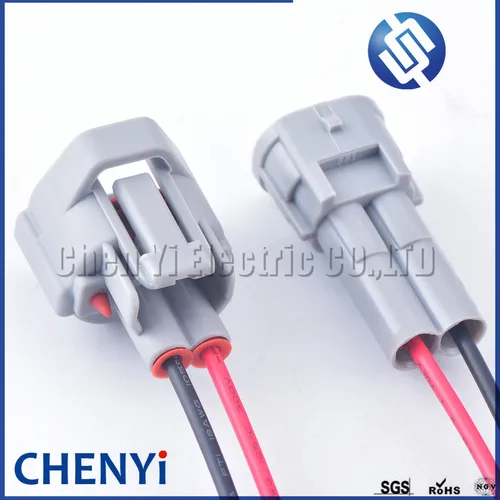 Imagen 2 del producto Conector de inyector de combustible para coche, Conector de 2 pines a prueba de agua, arnés de cables Pigtail para Subaru Mazda WRX 6189-0035 6189-0039