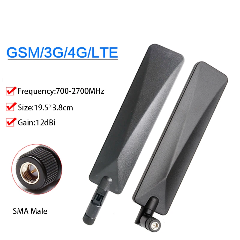 700-2700MHz 4G router antenna All Netcom LTE high gain 12dbi flat paddle omnidirectional folding glue stick sma male antenna