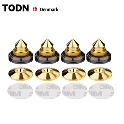 4 Sets Lautsprecherständer Füße Fußpolster Reines Kupfer Gold Lautsprecherbox Spikes Kegel Boden Fußnagel M28 * 26