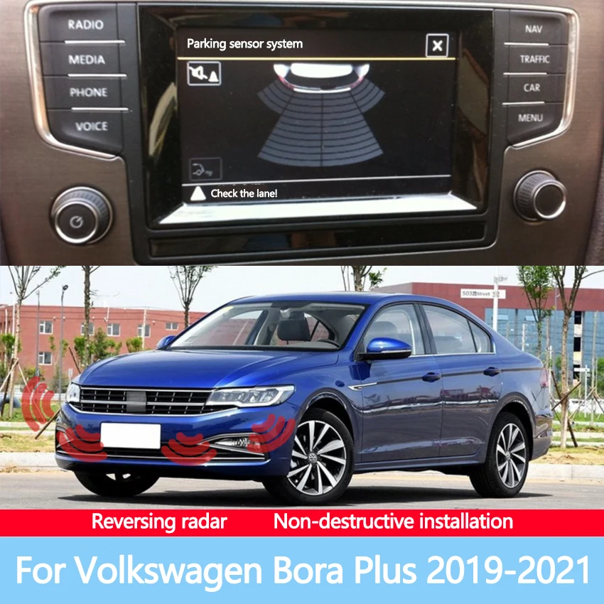 

Car Display Screen Reversing Before After Image Radar Sensor Sound Warning Detection System For Volkswagen Bora Plus 2019-2021