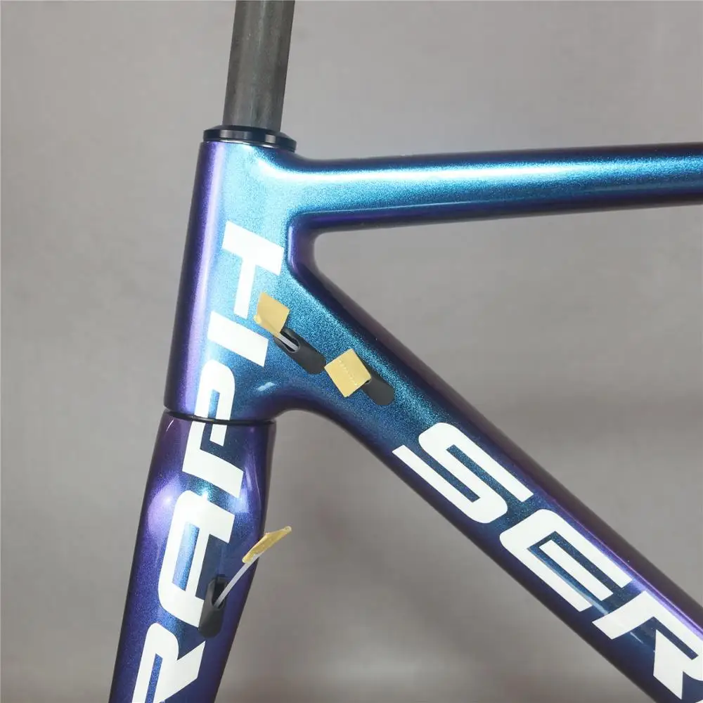 Seraph Brand Gravel Bike Frame, Chameleon Paint, BSA Toray, Carbon Fiber, GR029, Use Disc Rotor, 140mm