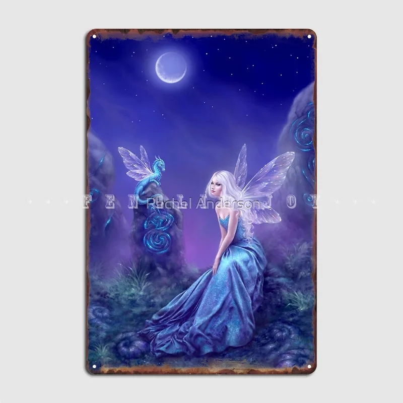 Luminescent Fairy Dragon Art Metal Sign Pub Club Bar Funny Poster Tin Sign Poster