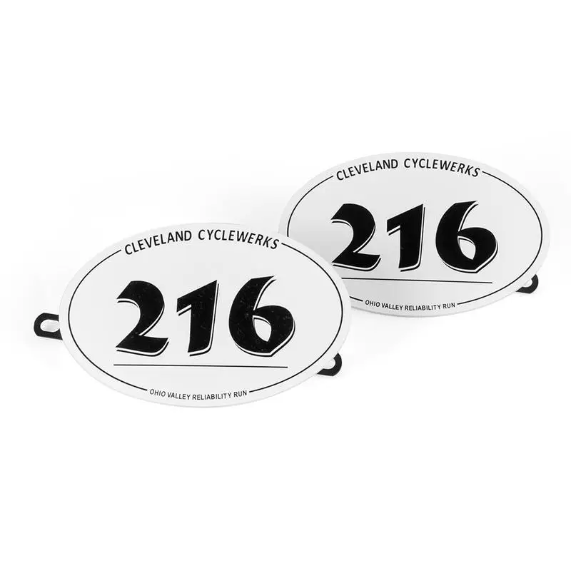 2PCS Universal ABS Motorcycle Table NUMBER PLATE NO.71/NO.216 Left And Right Side Cover For MOTO CAFE RACER Tracker Scrambler