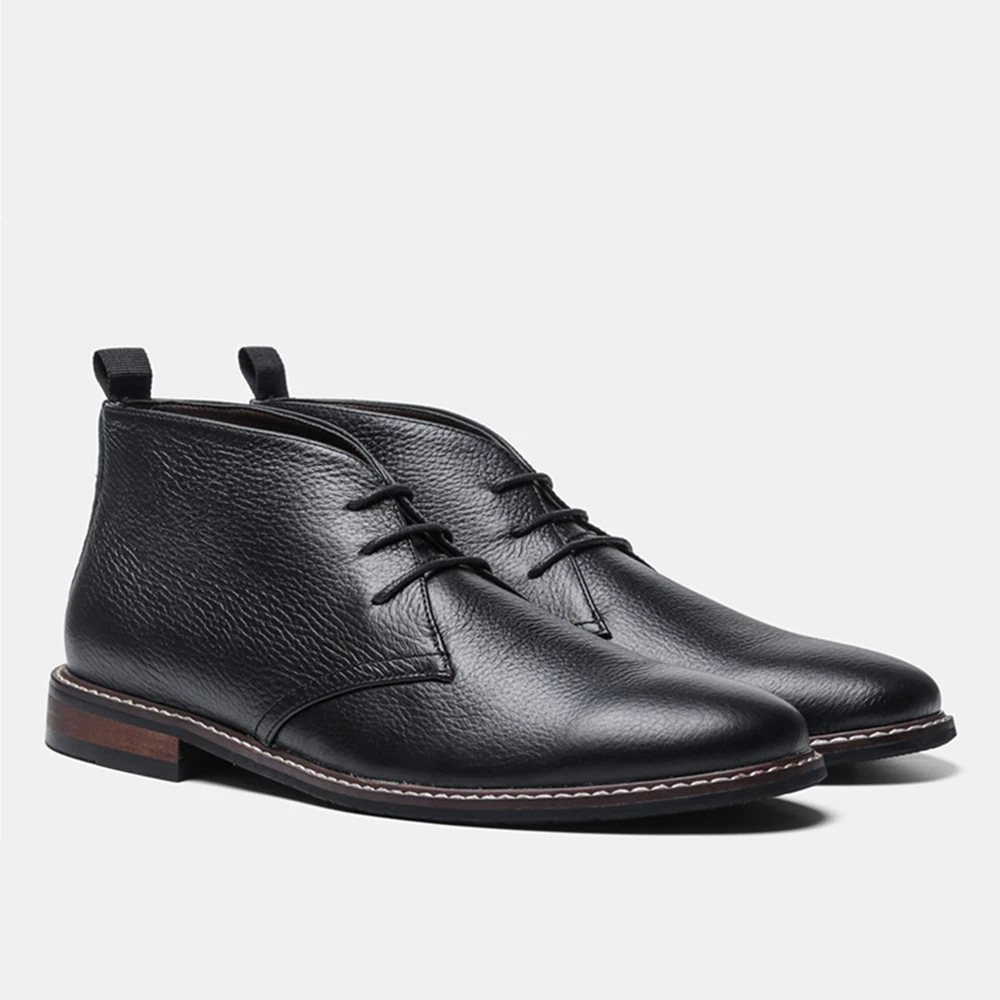 Genuine Leather Men Boots Fashion Comfortable 2023 Brand Ankle Leather Boots #KD585