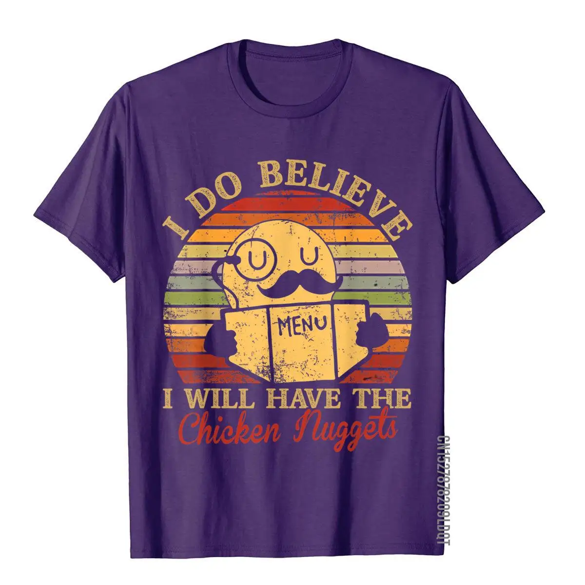 I Do Believe I'll Have Chicken Nuggets Funny Chicken Nugget T-Shirt Men Designer Unique Tops Shirts Cotton Top T-Shirts Hip Hop