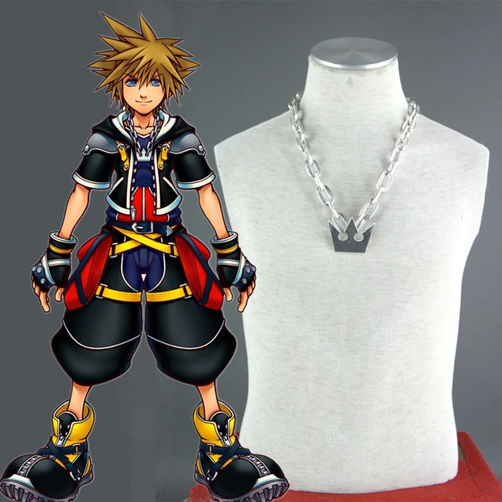 MMGG Anime Cosplay Kingdom Hearts Cosplay Accessories  Sora Necklace Fashion Pendant Jewelry For Halloween Christmas