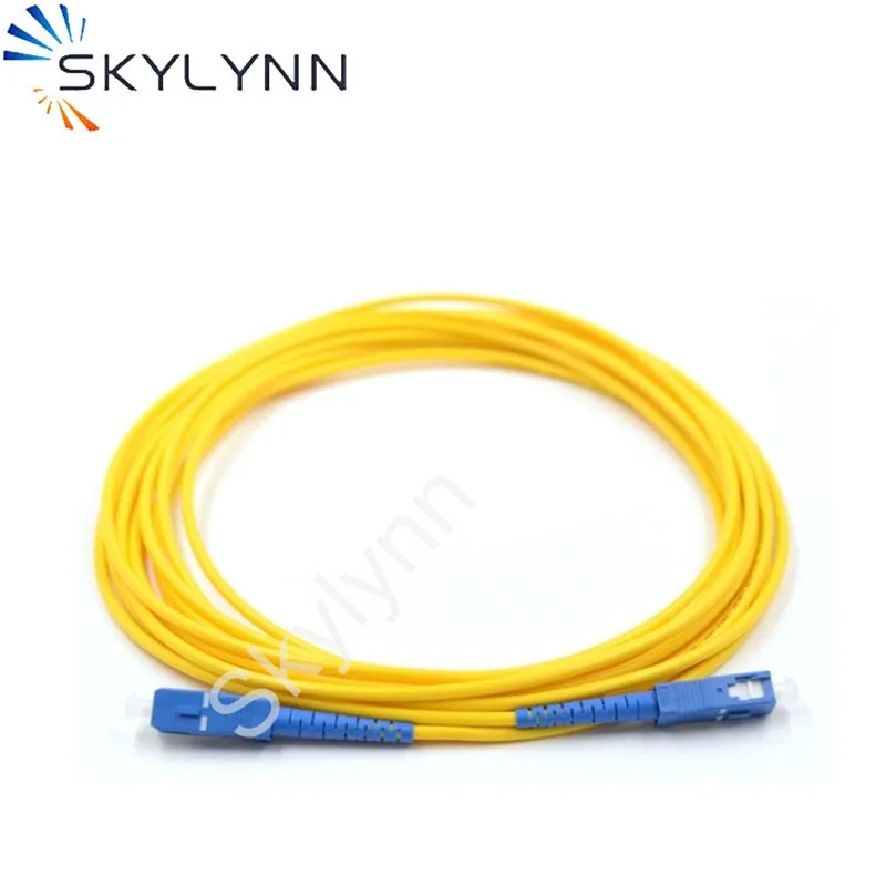 10 미터 SC-SC UPC/APC 광택 SM G652D MM OM2/OM3/OM4 SX 코어 3.0mm LSZH 자켓 광섬유 패치 코드