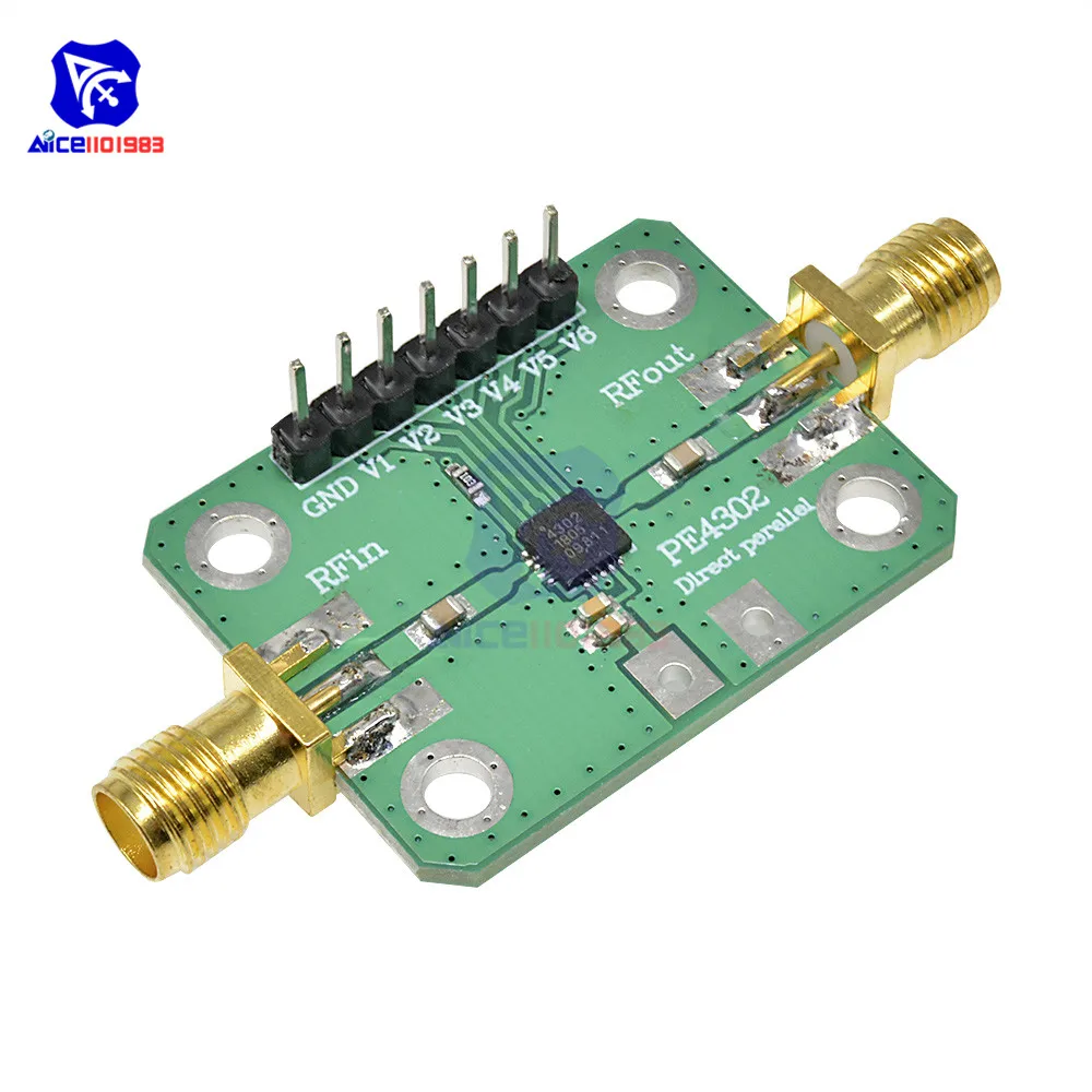 diymore RF Attenuator with PE4302 Numerical Control Parallel Immediate Mode 1MHz~4GHz Attenuation Range 0 to 31.5dB