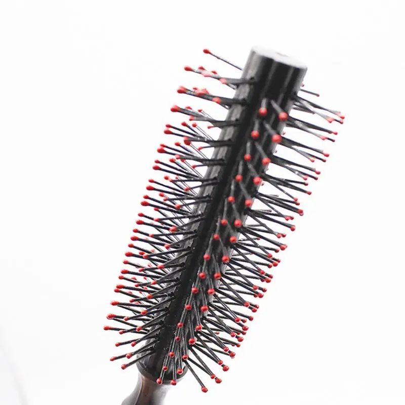 1 шт. для женщин девочек пластикового рулона круглый вьющиеся волосы расческой цилиндр химическому воздействию) Круглый парикмахерские массажер щетка салон красоты Стиль Лидер продаж