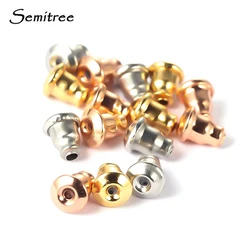 Semitree 50Pcs Edelstahl Gold Kugel Ohrring ZurĂźck Ohrringe Stopper DIY Ohrring Erkenntnisse Handgemachte Handwerk Schmuck Machen