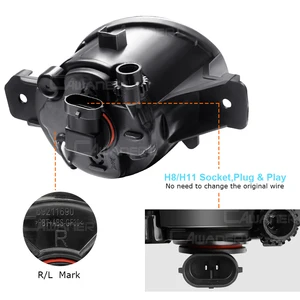 2 x Auto Nebellicht für Nissan Micra 4. März/IV (K13) Fließheck 2010-2018 30W Angel Eye Drl Zirkulationslicht H11 12 Hauptverkäufe Nissan March Mile Lighthouse - №8