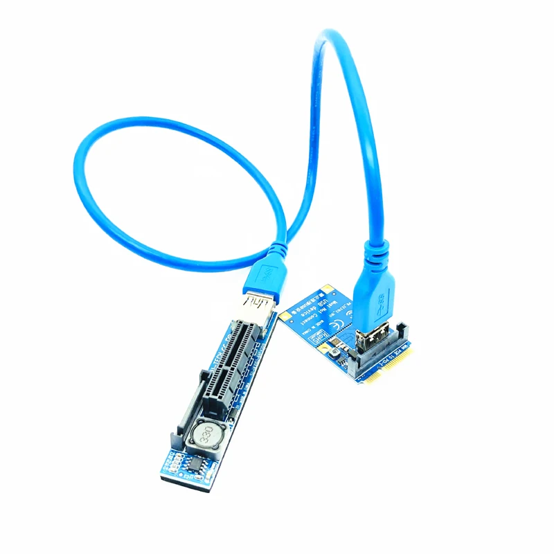 Mini PCIE to PCI-E X4 Slot Riser Card Port Adapter PC Graphics Card Connector with 60CM USB3.0 Extension Cable PCI Express Riser