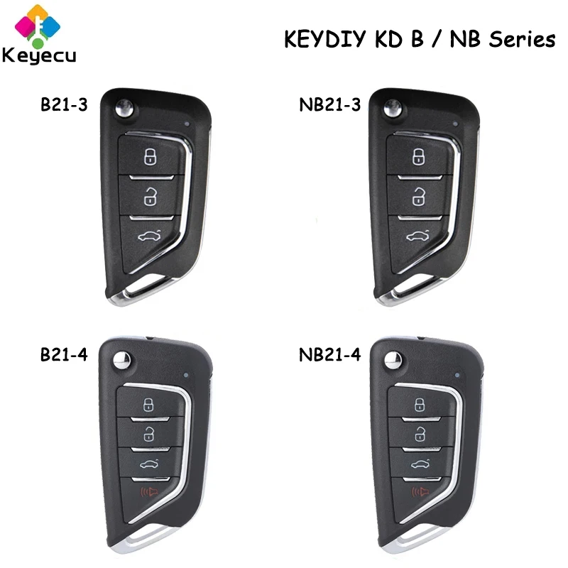 

KEYECU B NB Series Remote B21-3 NB21-3 B21-4 NB21-4 for KD900 KD900+ URG200 KD-X2, KEYDIY Knife Style Universal KD Remote Key