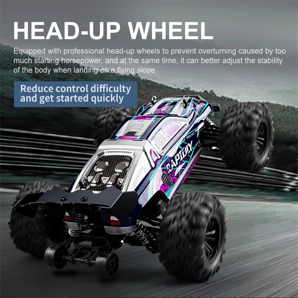 

1/16 Rc Cars Off Road 4x4 with LED Headlight Scale Rock Crawler 4WD 2.4G 38KM High Speed Drift Remote Control Monster Truck Toys